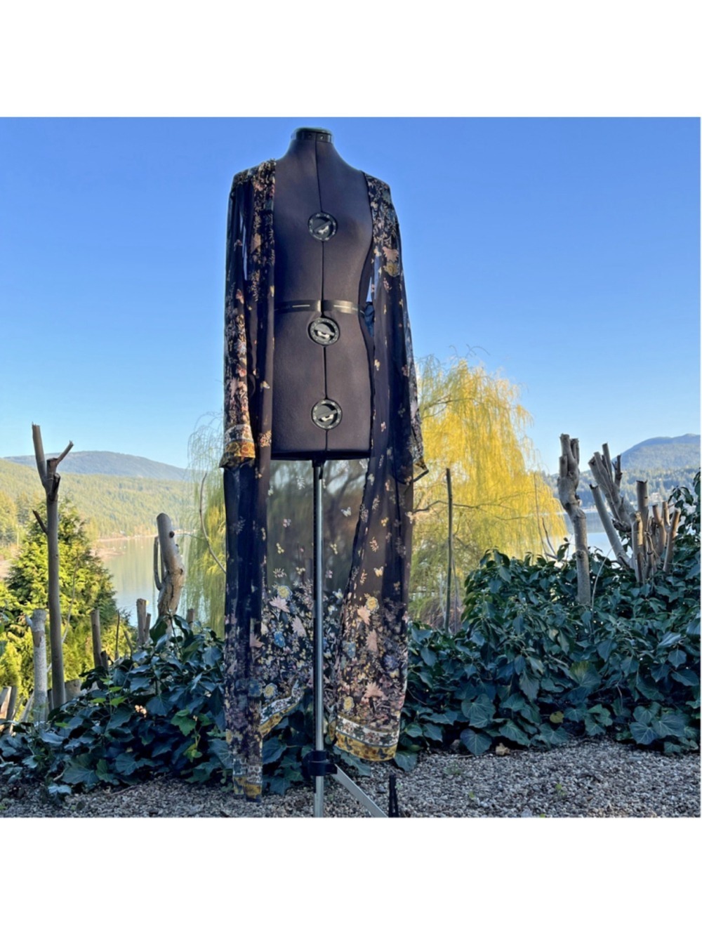 XXL Zanzea Floral Botanical Sheer LS Maxi Women’s Long Beach Cover Up Duster CN